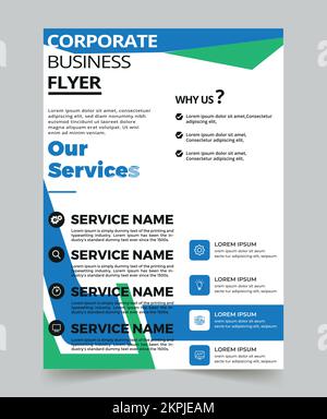 Professional business flyer design template for business Stock Vector