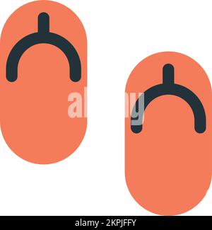 sandals from above illustration in minimal style isolated on background Stock Vector