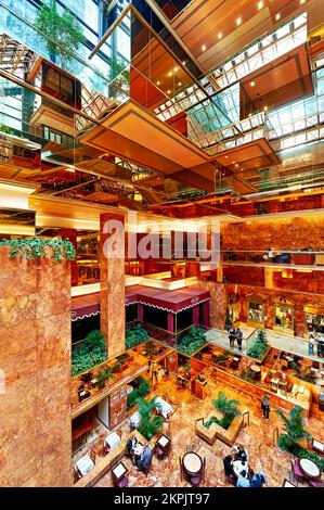 New York. Manhattan. United States. The Trump Tower Atrium Stock Photo