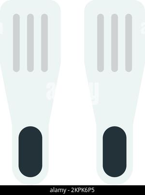 Diving Flippers illustration in minimal style isolated on background Stock Vector
