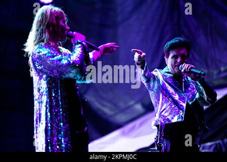 Argentinian band 'Miranda!' closes the second day of Rock al Parque during the comeback of 'Rock al Parque' music festival, the biggest rock festival in latin america and the third biggest rock festival in the world, in Bogota, Colombia, November 27, 2022. Photo by: Chepa Beltran/Long Visual Press Stock Photo