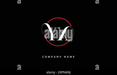 YX, XY Abstract Letters Logo Monogram Stock Vector