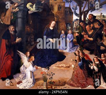 The Portinari Triptych by Hugo van der Goes (c. 1430/1440-1482), oil on panel, c. 1477-78 Stock Photo