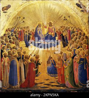 Fra Angelico (c.1395-1455), 'Coronation of the Virgin', tempera on panel, 1434-5 Stock Photo