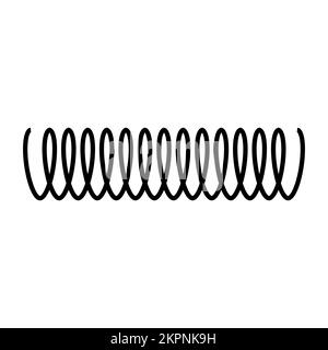 Black silhouette of spring icon vector isolated on white background Stock Vector