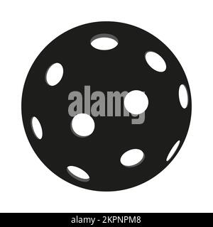 Pickle ball vector fkat design black Stock Vector