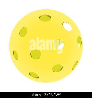 Pickle ball vector flat design Yellow Stock Vector