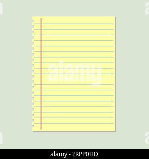 yellow notebook paper clipart
