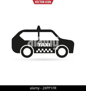 Taxi icon in trendy flat design. SUV car icon. Isolated vector illustration Stock Vector