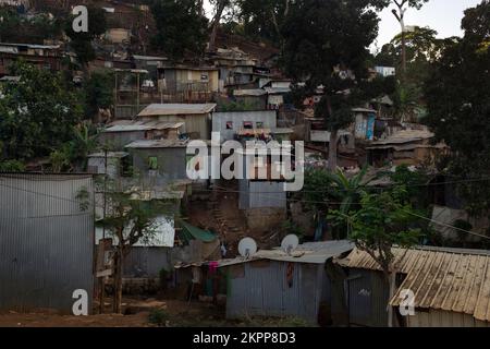 Kawéni slum in Mayotte, French archipelago in the Indian Ocean, on September 19, 2022. Photo by David Lemor/ABACAPRESS.COM Stock Photo