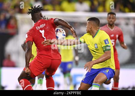 Doha, Qatar. 28th Nov, 2022. Foto Fabio Ferrari/LaPresse - 28 Novembre 2022 Doha, Qatar - Sport - Calcio - Qatar 2022 - Coppa del Mondo Fifa - Brasile vs Svizzera - Gruppo G - Fase a Gironi - Stadium 974.Nella foto: November 28, 2022 Doha, Qatar - sport - Soccer - Qatar 2022- Fifa World Cup - Brazil vs Switzerland - Group G - group stage - Stadium 974. In the pic:/ PRESSINPHOTO/Sipa USA Credit: Sipa USA/Alamy Live News Stock Photo