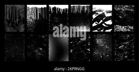Texture overlay stamps set. Collection stamps grunge Stock Vector
