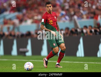 Doha, Qatar, 28th November 2022.  Joao Cancelo of Portugal during the FIFA World Cup 2022 match at Lusail Stadium, Doha. Picture credit should read: David Klein / Sportimage Stock Photo