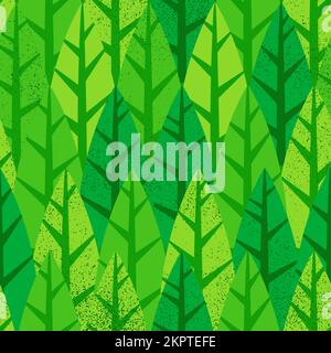 Green Forest Tree Seamless Pattern Stock Vector