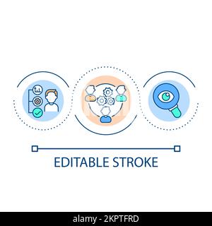 Control employee performance loop concept icon Stock Vector