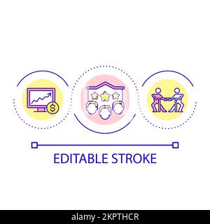 Competitive spirit loop concept icon Stock Vector