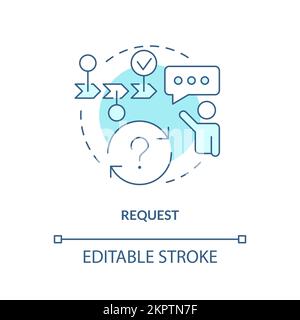 Request turquoise concept icon Stock Vector