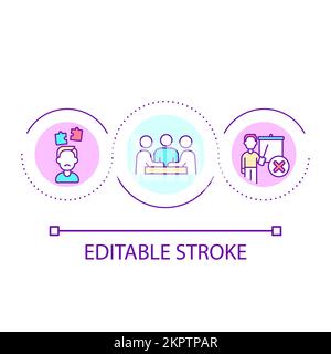 HR management issues loop concept icon Stock Vector