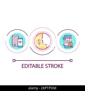 Voice search loop concept icon Stock Vector