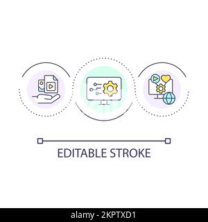 Sharing content loop concept icon Stock Vector