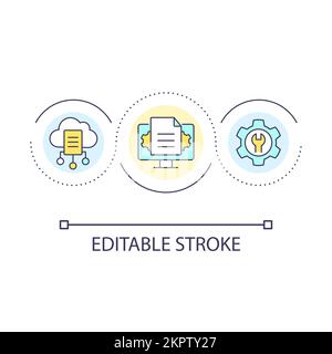 Sharing document loop concept icon Stock Vector