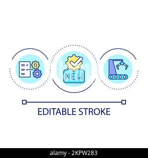 Involve innovation in business loop concept icon Stock Vector
