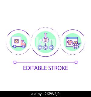 Online shopping loop concept icon Stock Vector