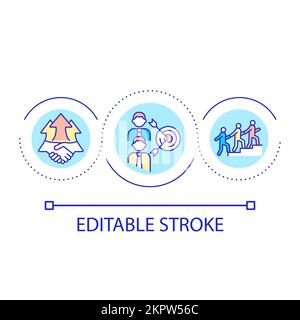 Supportive work environment loop concept icon Stock Vector