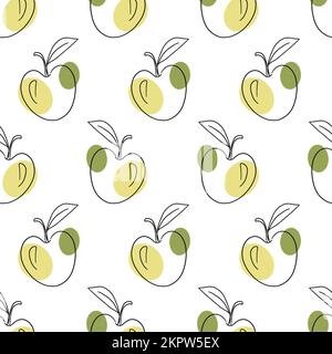 Apple Seamless pattern Stock Vector