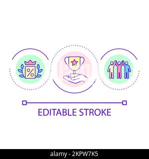 Win competition loop concept icon Stock Vector