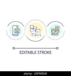 Publishing content loop concept icon Stock Vector
