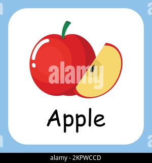 Flashcard letter A is for apple illustration Stock Vector Image & Art ...