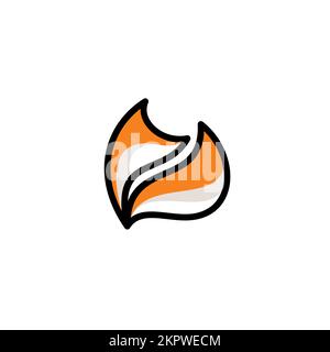Fox Logo Abstract. Fox Vector Illustration. Fox Icon Design Stock Vector