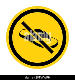 Do not No Open Toed Shoes Stock Vector