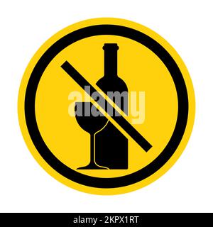 No drinking sign, no alcohol, prohibited activitive Stock Vector