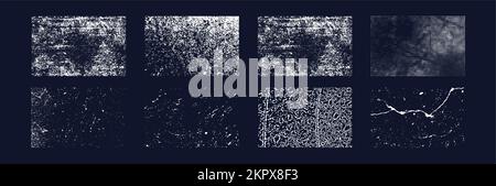 Stamps overlay texture in a landscape format with increased detail. Dirty Overlay Texture stamps.  Stock Vector
