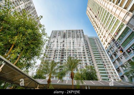 HONG KONG - CIRCA DECEMBER, 2019: view of buildings in Hong Kong. Stock Photo