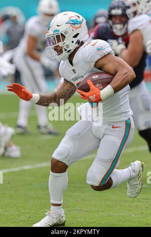 Miami Dolphins running back Myles Gaskin (37) before the start of a ...