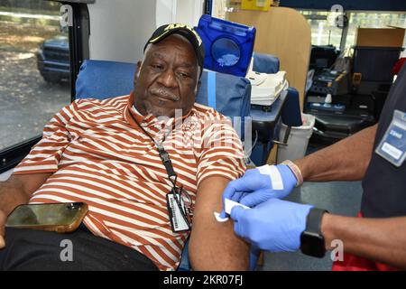 Personnel with the 412th Theater Engineer Command gave blood during a ...
