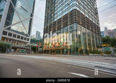 HONG KONG - CIRCA DECEMBER, 2019: street level view of Hong Kong Stock Photo