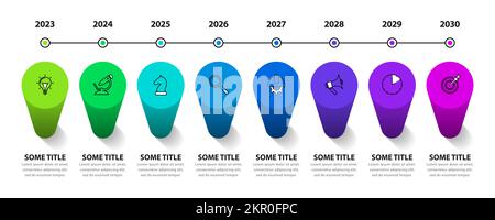 Infographic template with icons and 8 options or steps. Can be used for workflow layout, diagram, banner, webdesign. Vector illustration Stock Vector