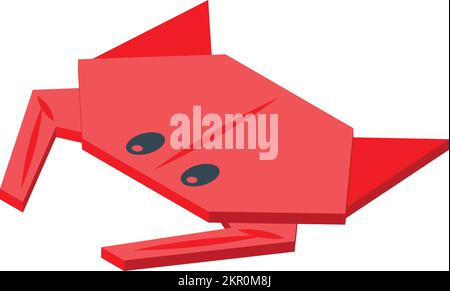 Origami crab icon isometric vector. Animal paper. Geometric folded Stock Vector