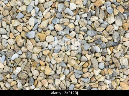 Gravel pebble background. Close-up of gravel pattern on a driveway Stock Photo