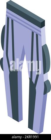Leather pants icon isometric vector. Biker uniform. Biker gear Stock Vector