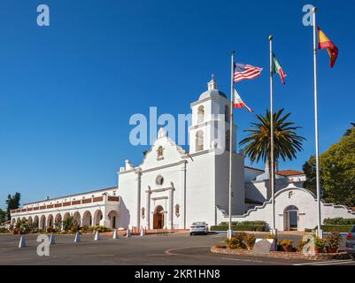 California, San Diego County, Oceanside, Mission San Luis Rey de Francia Stock Photo