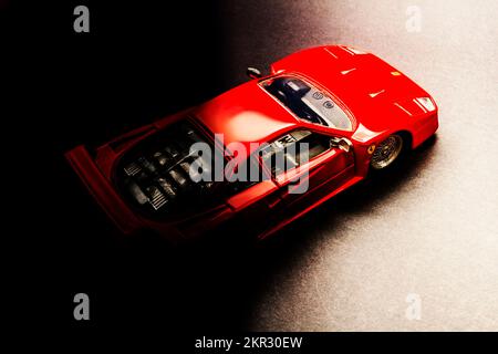 Cunning super car performance in the styling of a model F40 Ferrari, made in 1987 Stock Photo