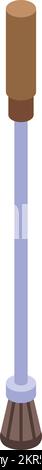Furnace stick brush icon isometric vector. Fire house. Home gas Stock Vector
