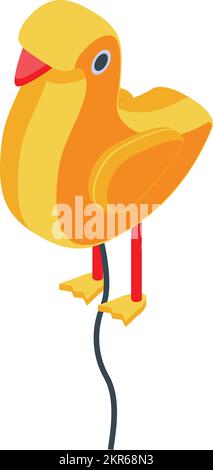 Duck balloon icon isometric vector. Toy animal. Helium magic Stock Vector