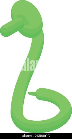 Balloon snake icon isometric vector. Animal toy. Party shape Stock Vector