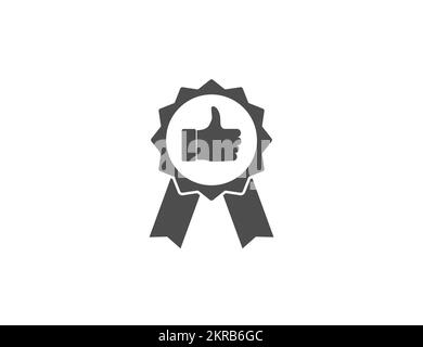 Award appreciation. Thumb up icon. Vector illustration. Stock Vector